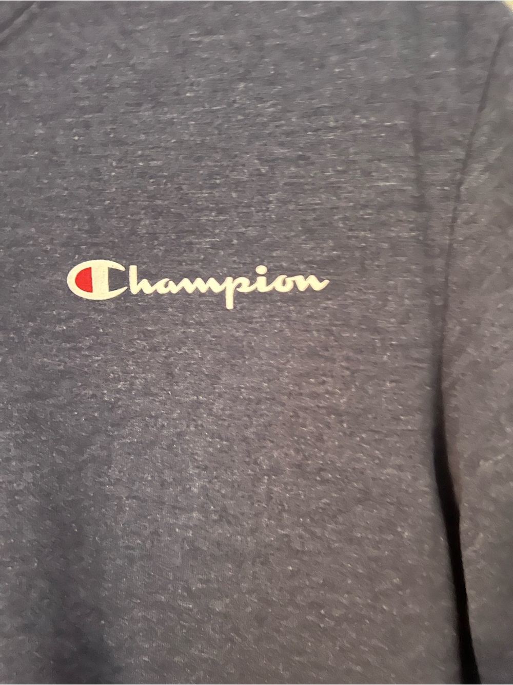 Champion Men’s Navy Blue Logo Short Sleeve Tee - Picture 2 of 7